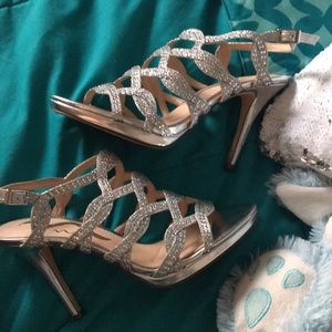 Sliver 3 inch heels